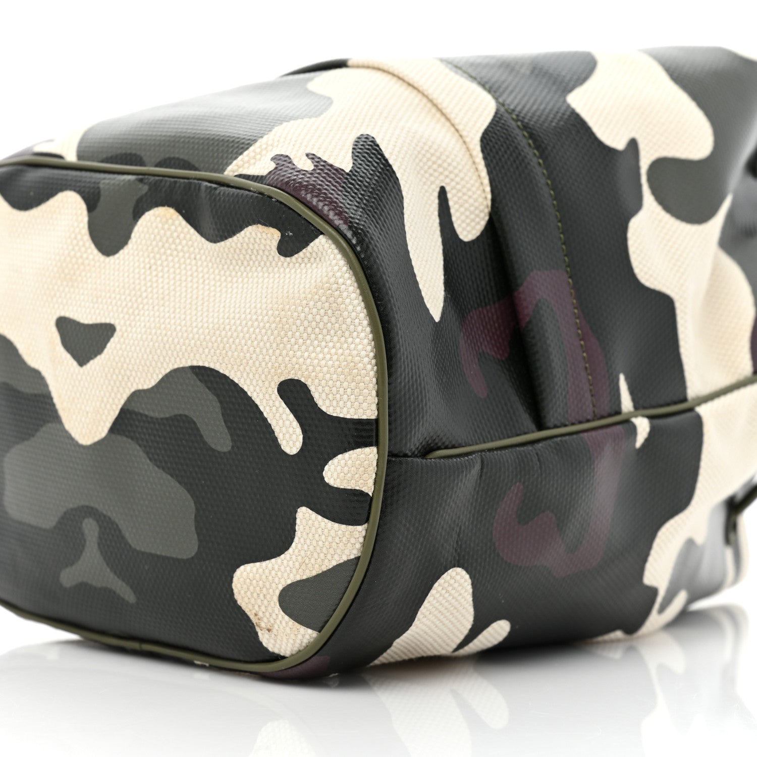 Burberry Coated Canvas Camouflage Print Phoebe Drawcord Pouch Multicolor 7 of 15