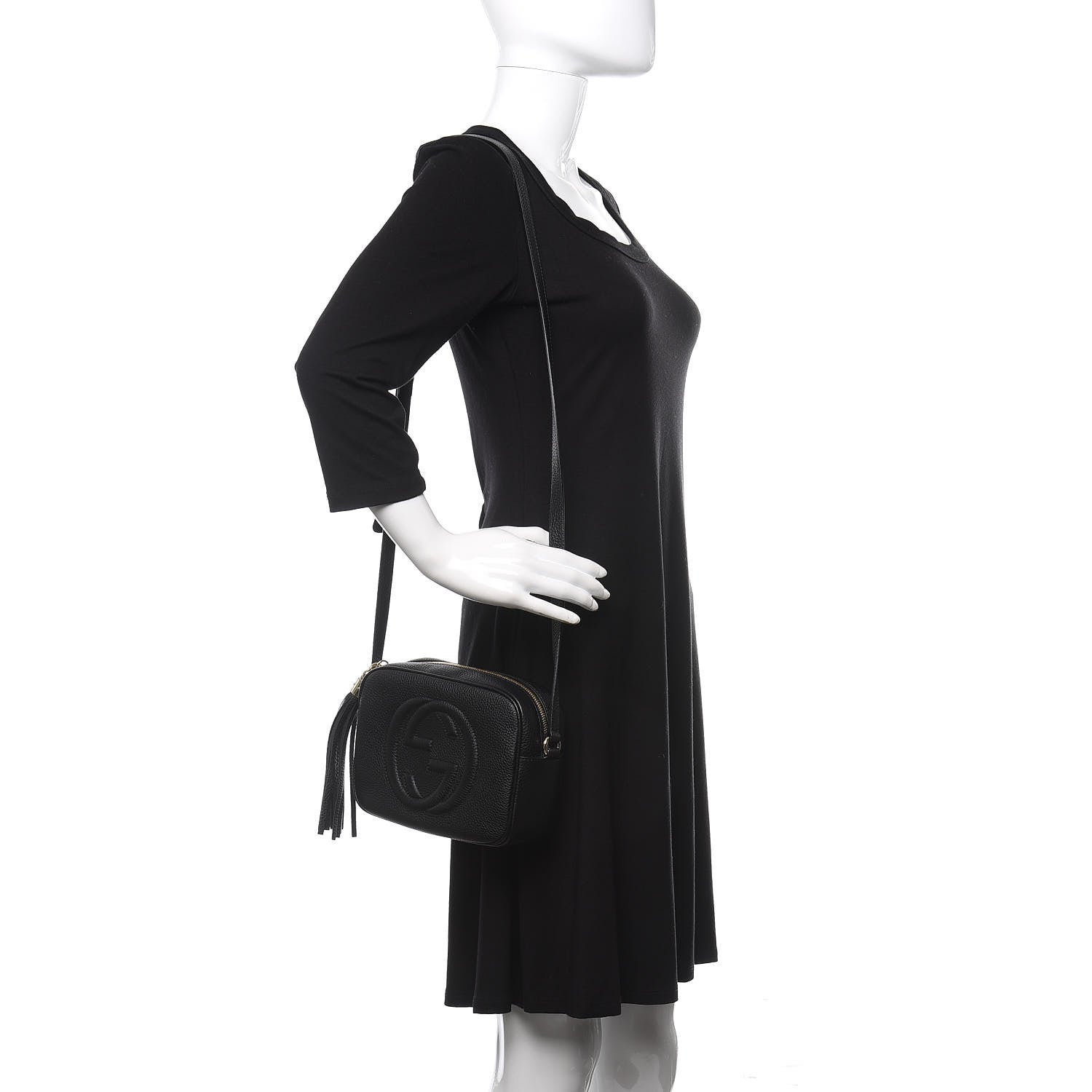 Gucci Pebbled Calfskin Small Soho Disco Bag Black 2 of 10