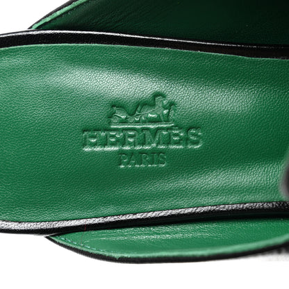 Hermes Goatskin Paradis Mules 37.5 Black 7 of 9