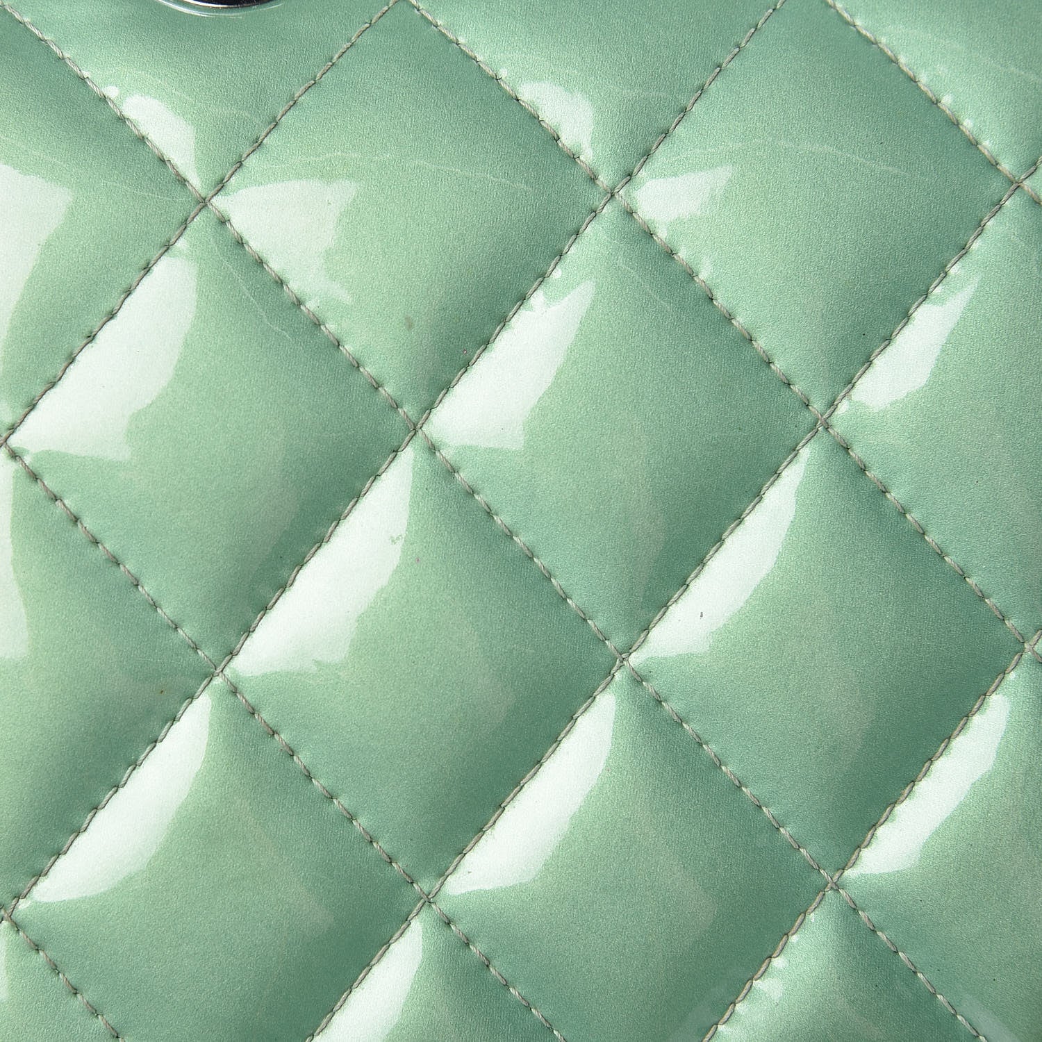 Chanel Patent Quilted Jumbo Double Flap Green 20 of 23