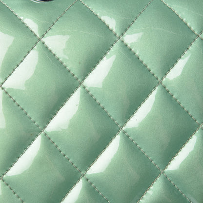 Chanel Patent Quilted Jumbo Double Flap Green 20 of 23