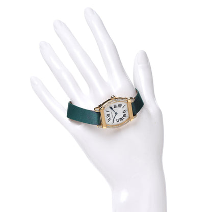 Cartier 18K Yellow Gold Satin Diamond 26mm Tortue Chinoise Quartz Watch Green 2 of 9