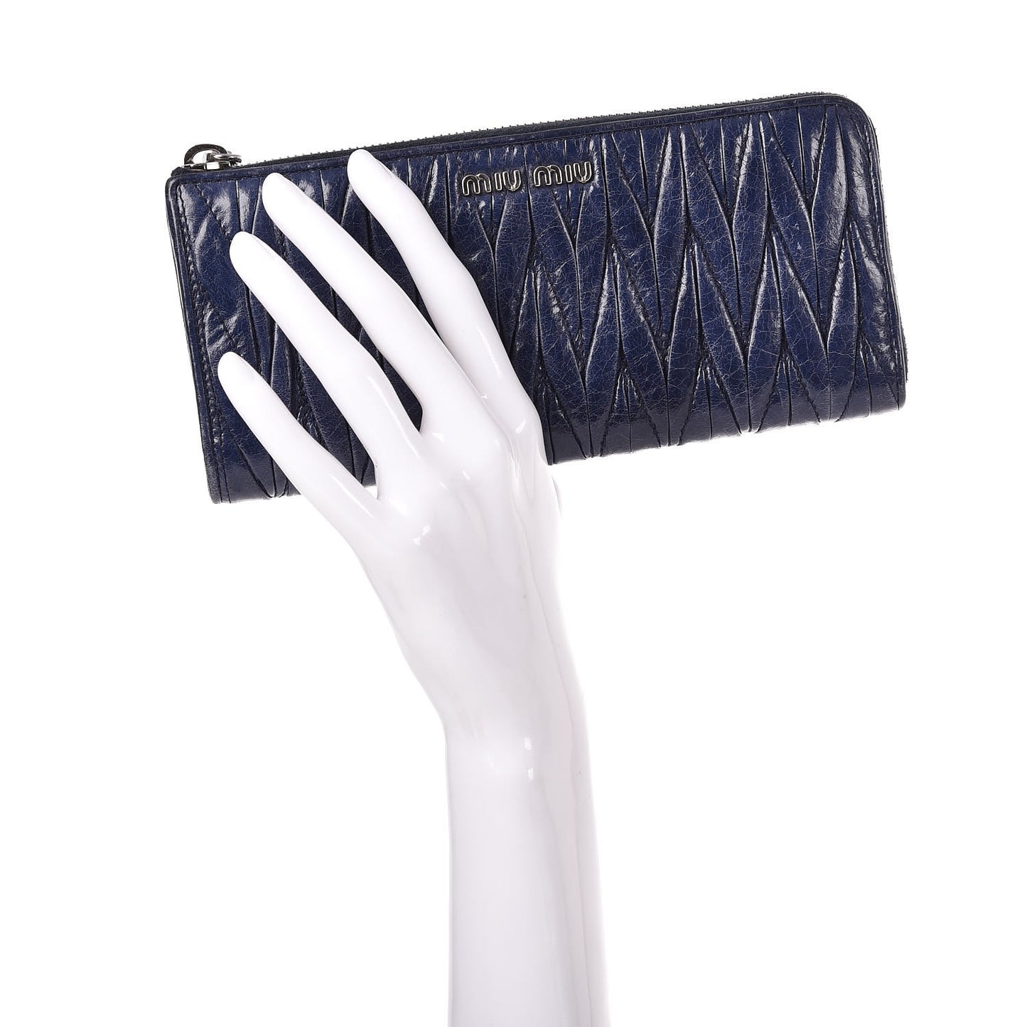 Nappa Matelasse Lux Zip Around Wallet Bleuette