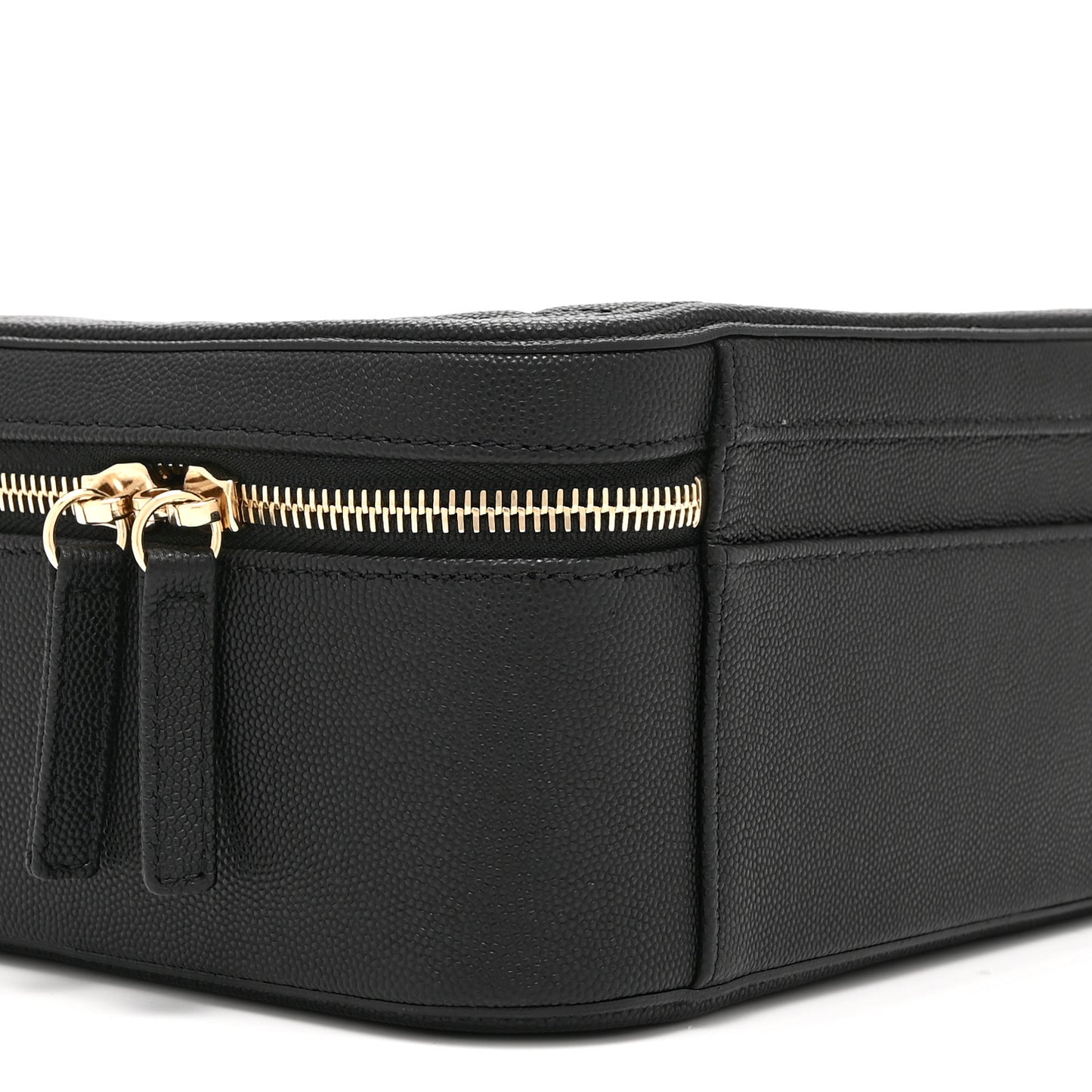 Caviar Quilted Large CC Filigree Vanity Case Black