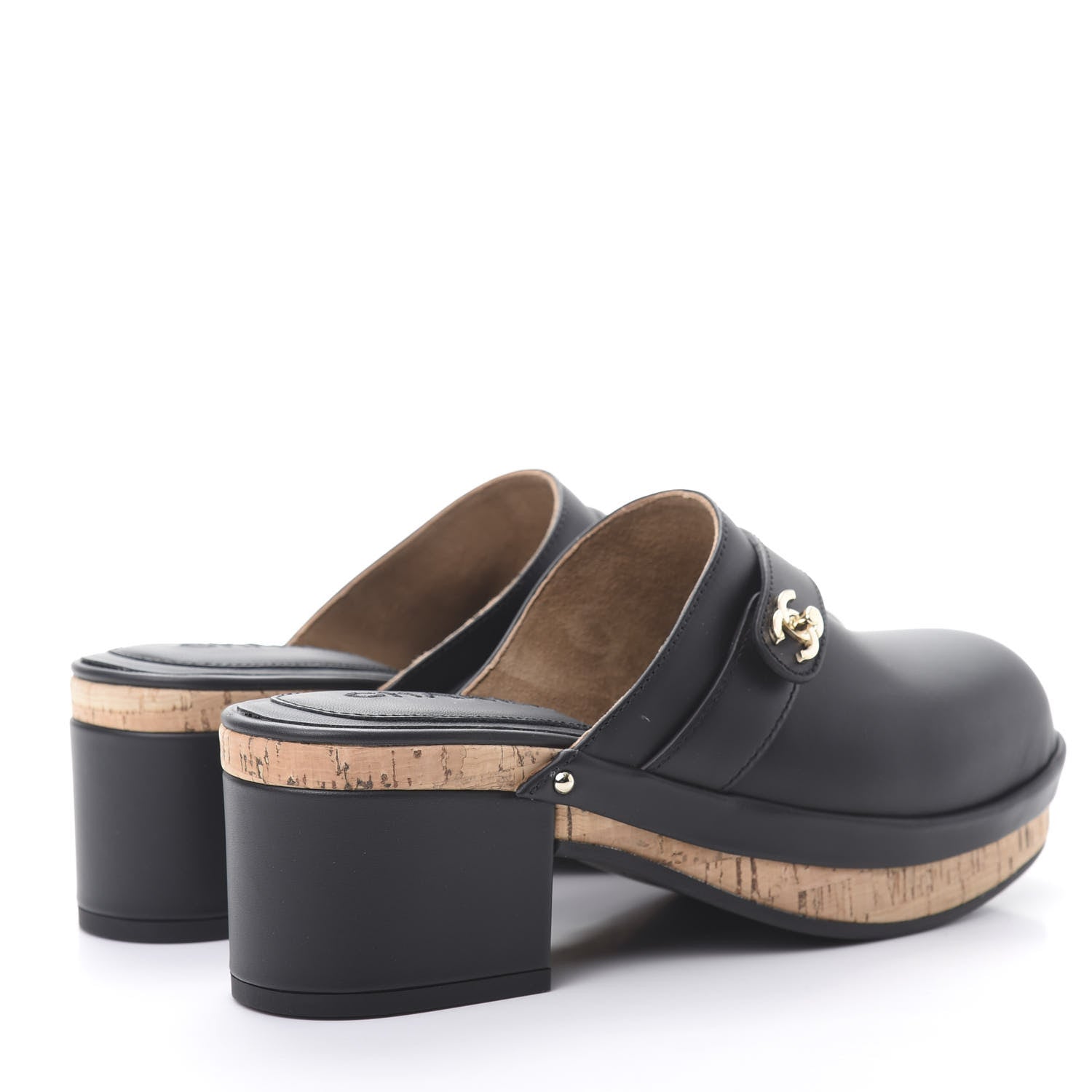 Chanel Calfskin CC Turn Lock Clogs 37 Black 4 of 10