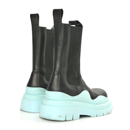 Bottega Veneta Calfskin The Tire Chelsea Boots 41 Black Pale Blue 4 of 9
