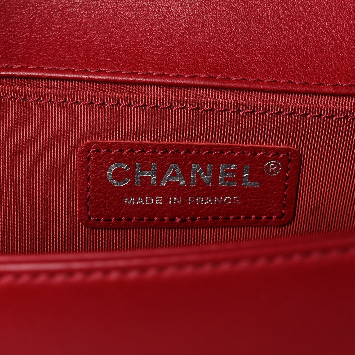 Chanel Calfskin Chevron Quilted Medium Boy Flap Dark Red 5 of 17