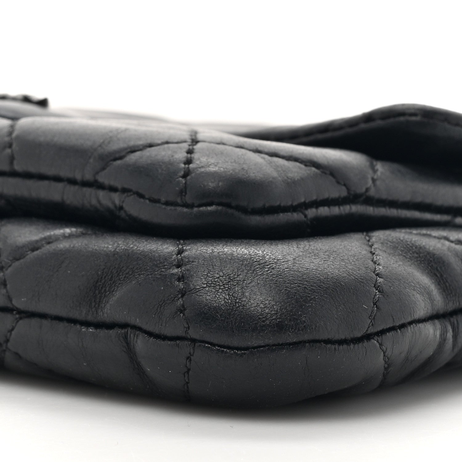 Chanel Lambskin Quilted Mineral Nights Flap Wristlet Black 10 of 12