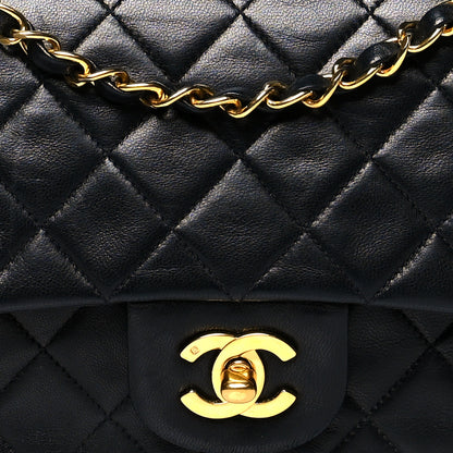 Chanel Lambskin Quilted Medium Double Flap Black 8 of 16