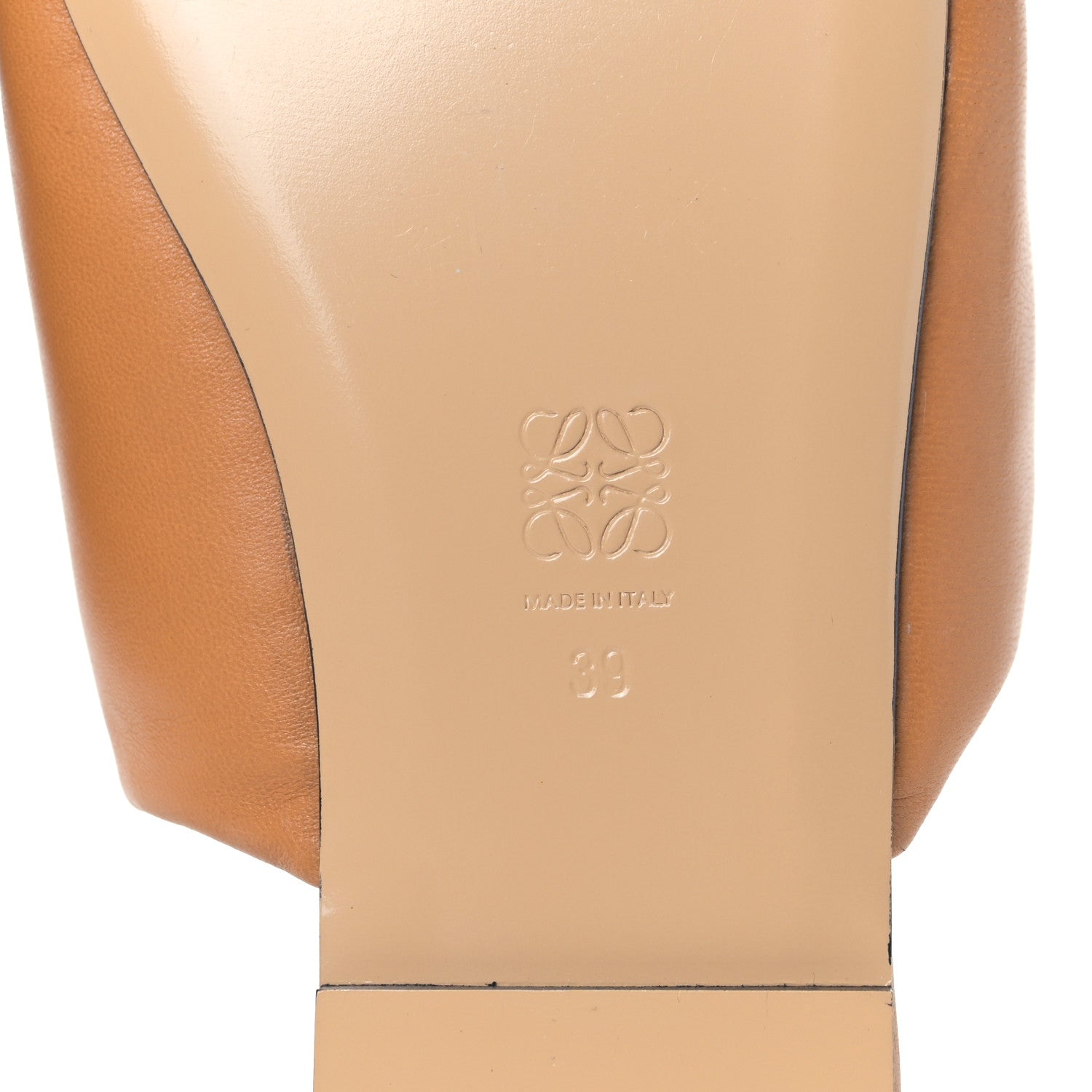 Loewe Lambskin Anagram Padded Mules 39 Warm Desert 6 of 8