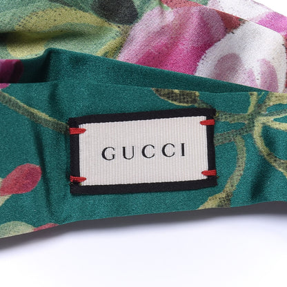 Gucci Silk Blooms Print Duchesse Headband Grass 3 of 4