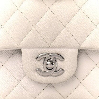 Chanel Caviar Quilted Medium Double Flap White 9 of 12