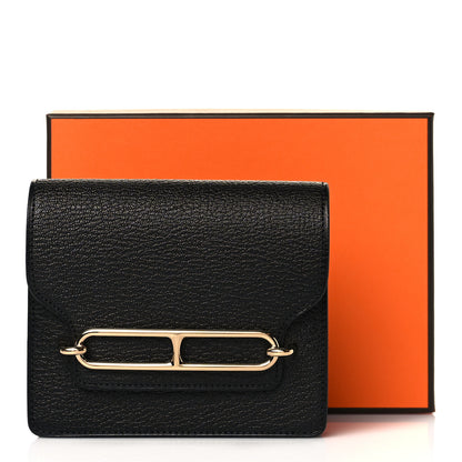 Hermes Chevre Mysore Roulis Slim Wallet Black 10 of 10
