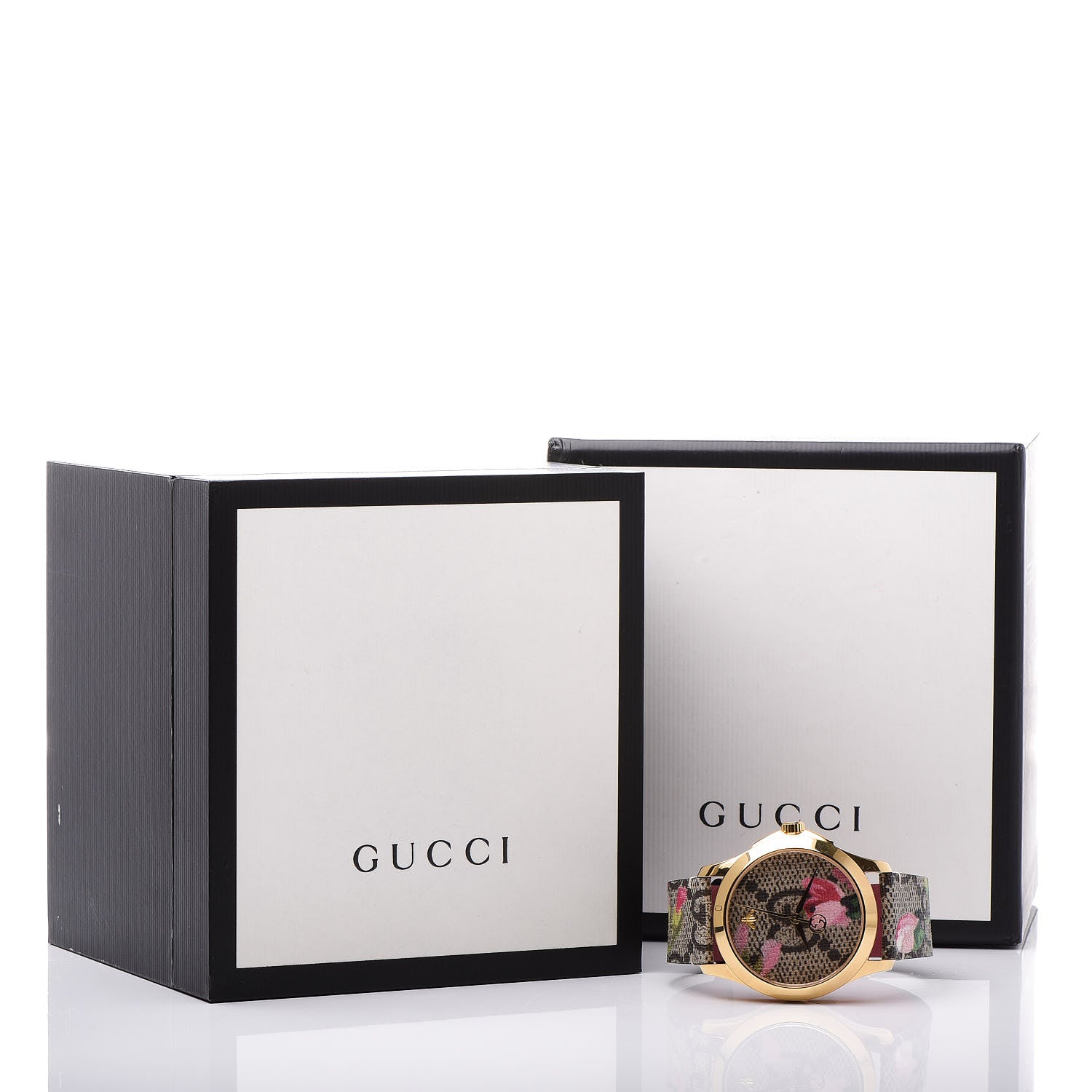 Gucci Stainless Steel Canvas 38mm G-Timeless Supreme GG Blooms Quartz Watch Brown 8 of 8