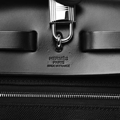 Hermes Military Toile Vache Hunter Herbag Zip PM 31 Black 7 of 13