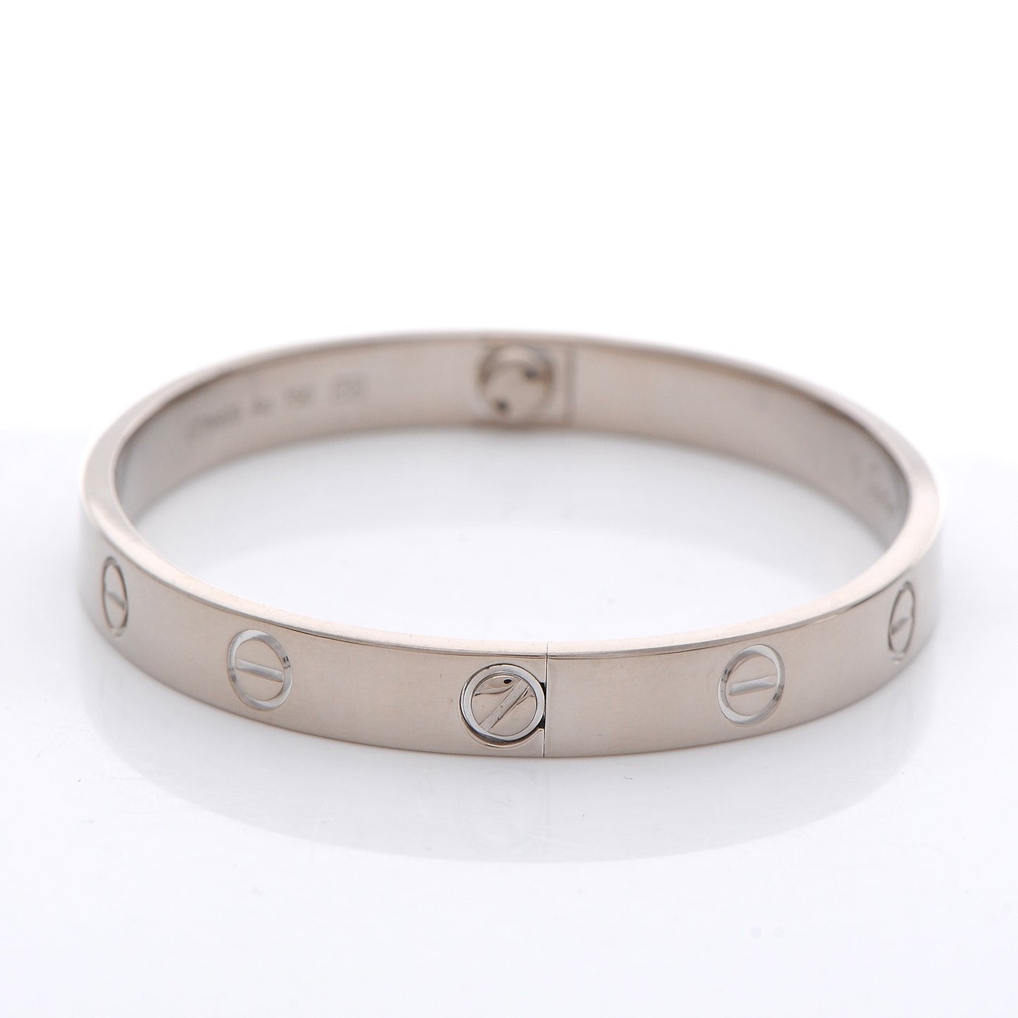 18K White Gold LOVE Bracelet 16