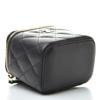 Chanel Caviar Quilted Mini Vanity Case With Chain Black 4 of 11