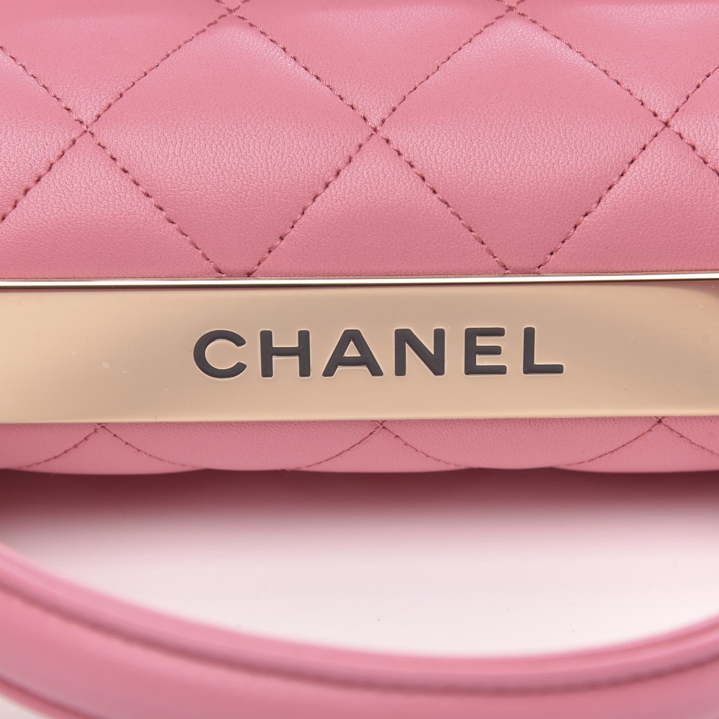 Lambskin Quilted Small Trendy CC Flap Dual Handle Bag Pink