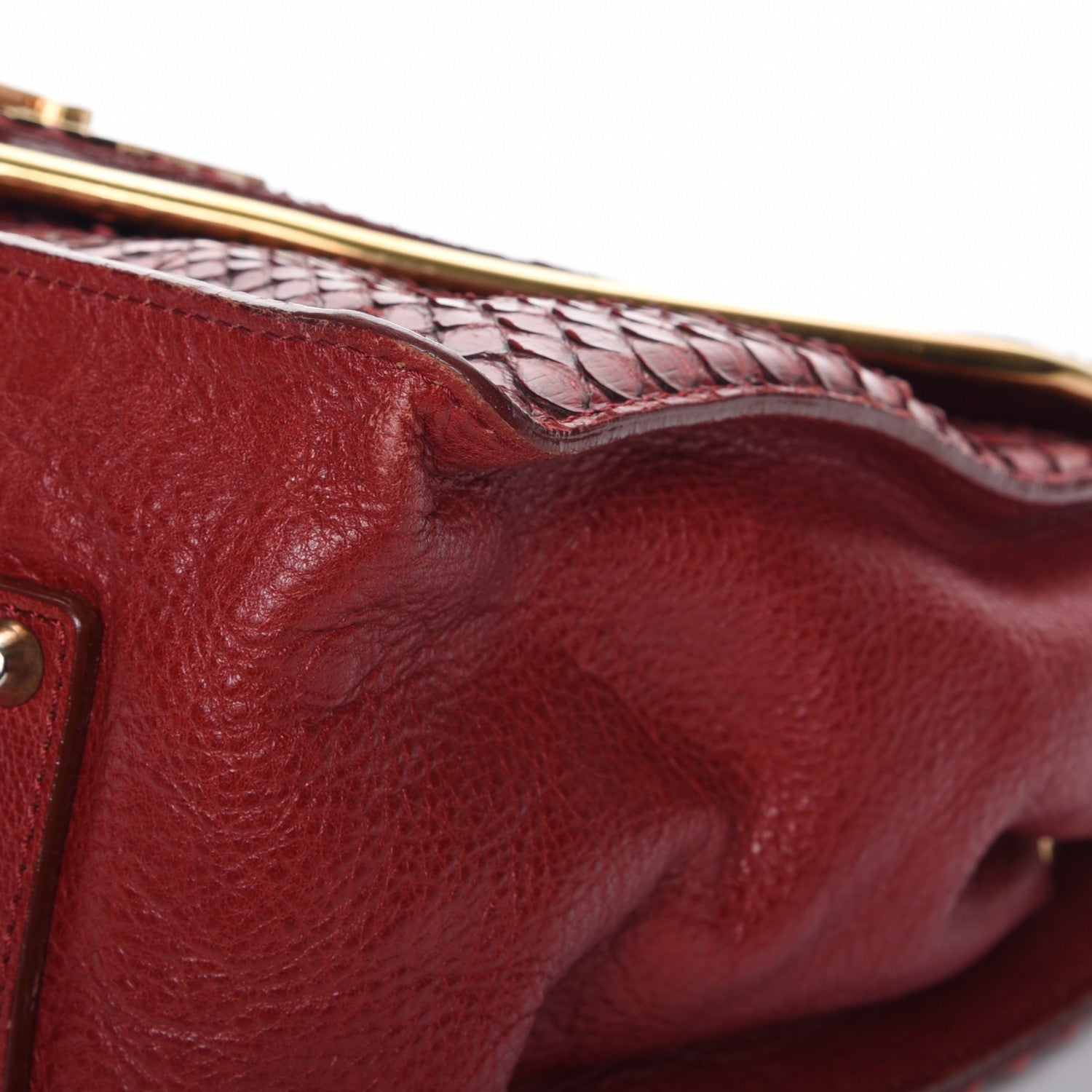Chloe Python Sally Flap Bag Red 9 of 14