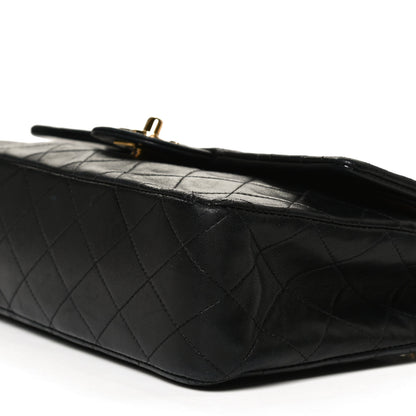 Chanel Lambskin Quilted Medium Double Flap Black 9 of 9