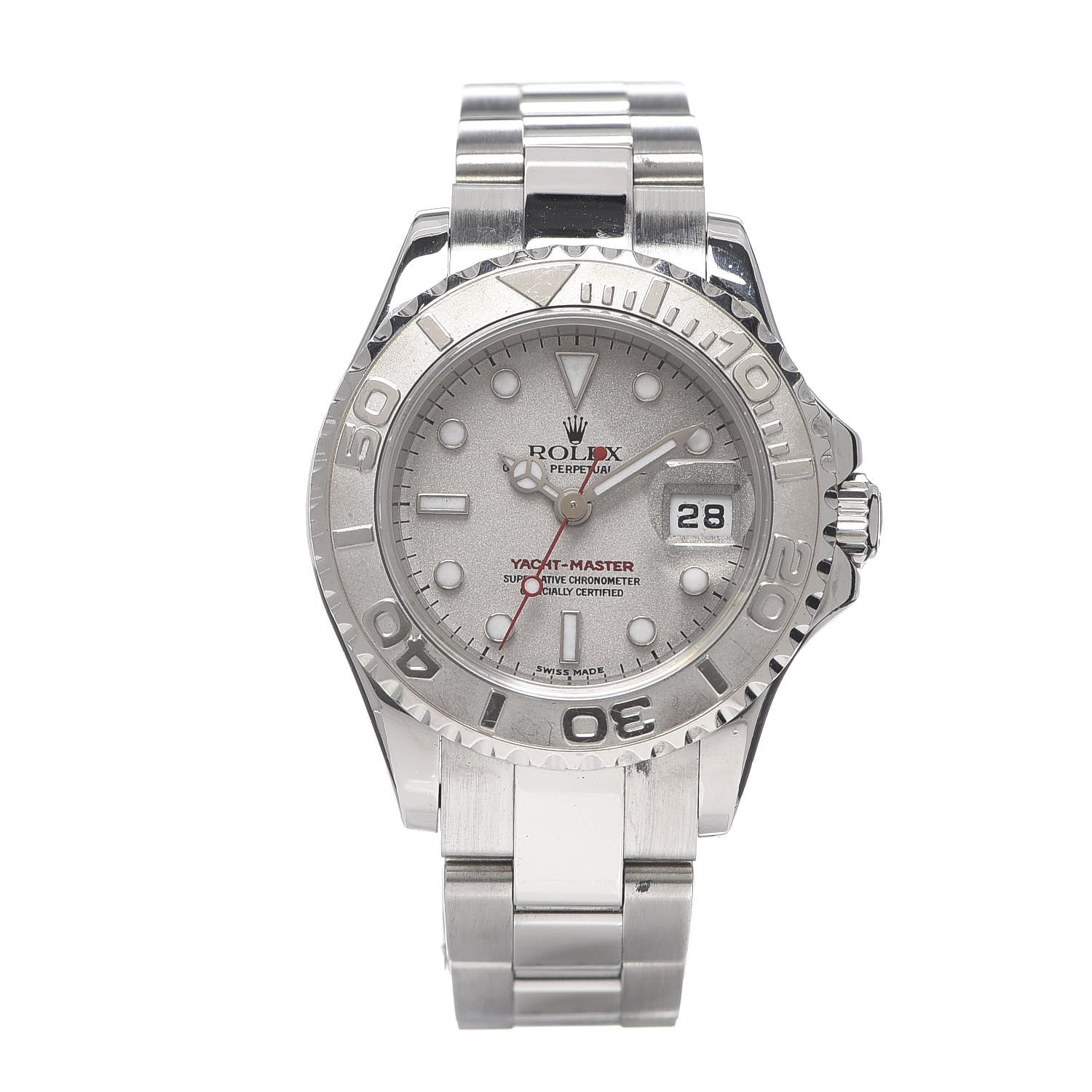 Rolex Stainless Steel Platinum 29mm Yacht-Master Watch Silver 169622 1 of 4