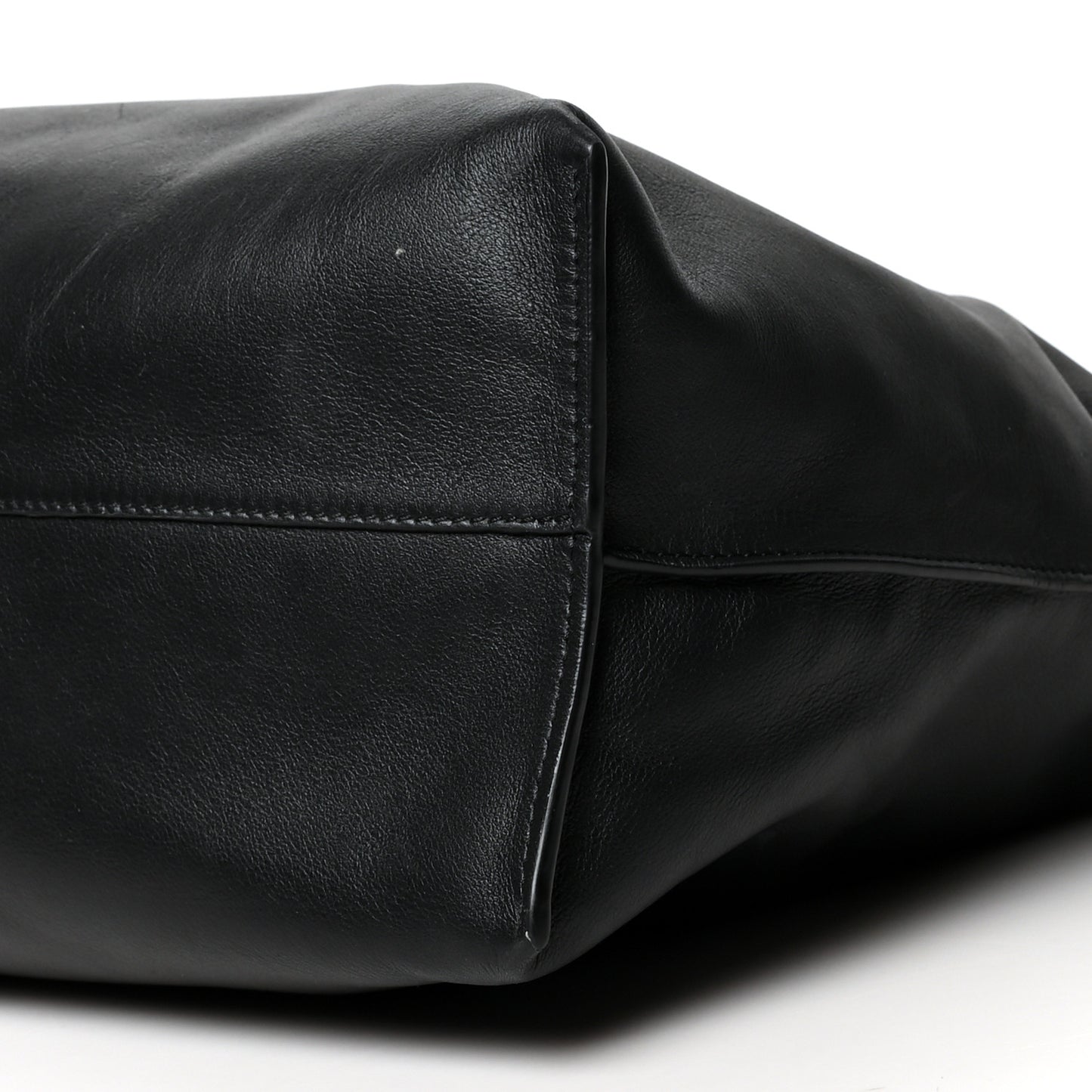 Calfskin Large Flamenco Knot Bag Black