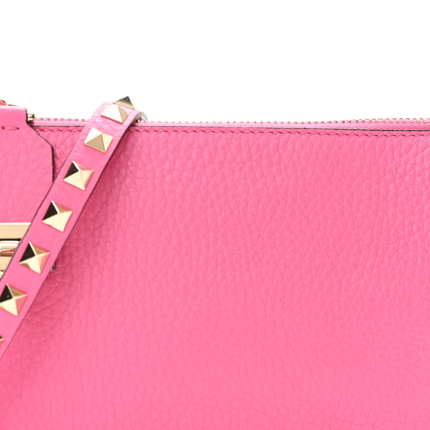 Pebbled Calfskin Small Rockstud Flip Lock Shoulder Bag Dawn Pink