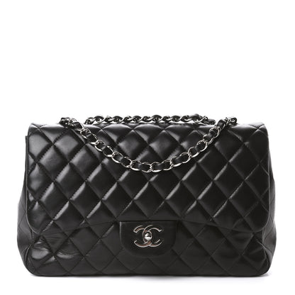 Chanel Lambskin Quilted Jumbo Single Flap Black 1 of 10