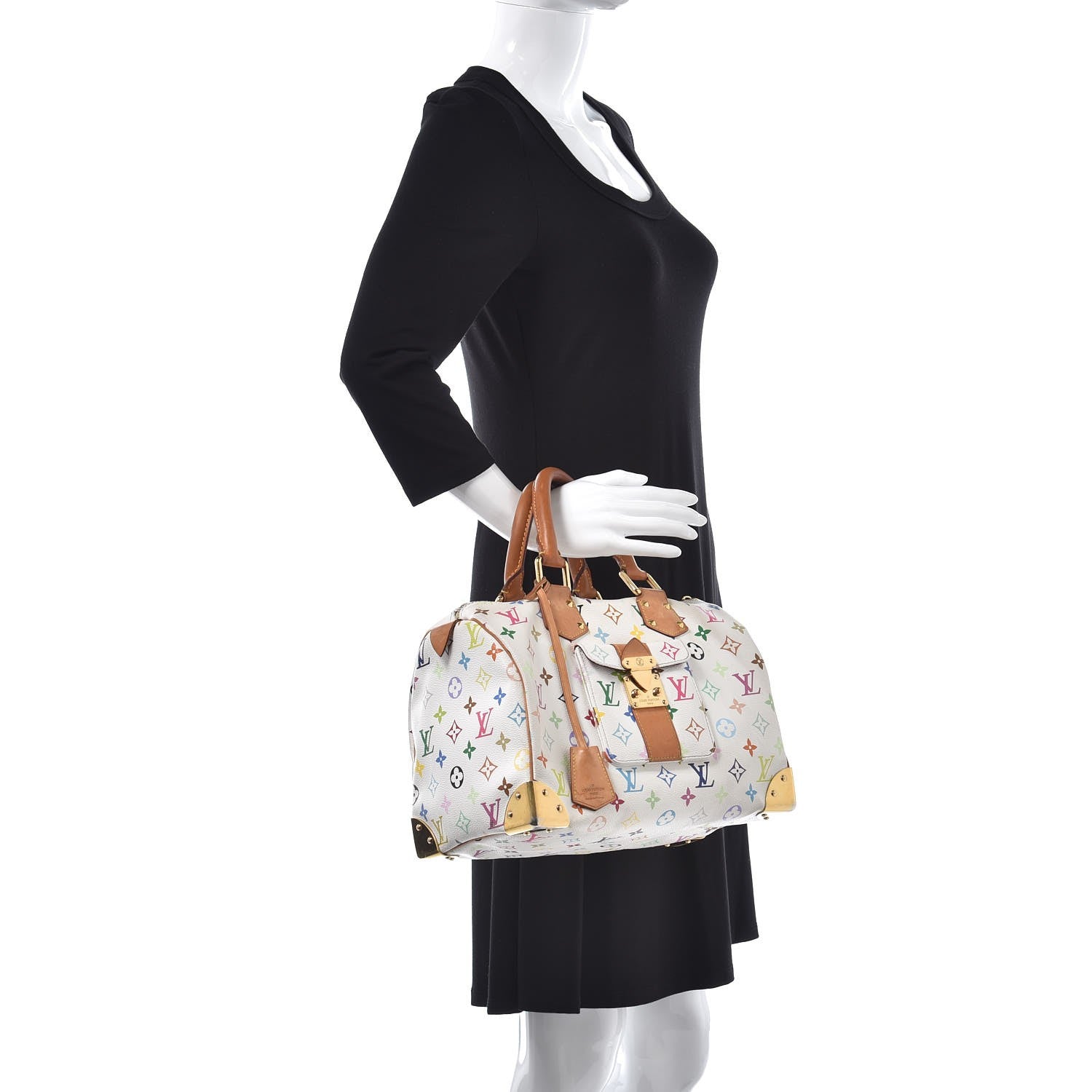Louis Vuitton Monogram Multicolor Speedy 30 White 2 of 16