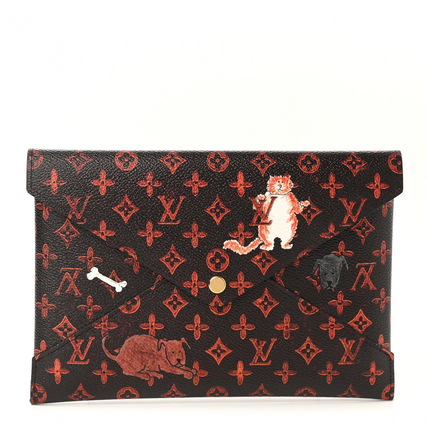 Catogram Large Kirigami Pochette Marron