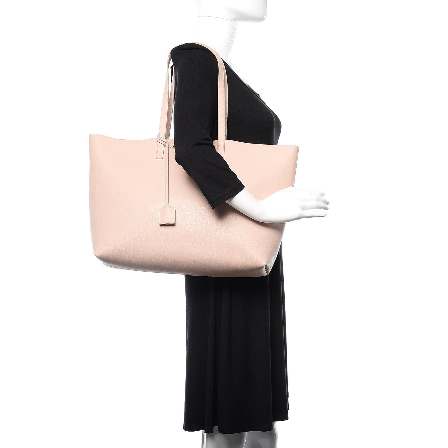 Calfskin Large Shopping Tote Pale Blush