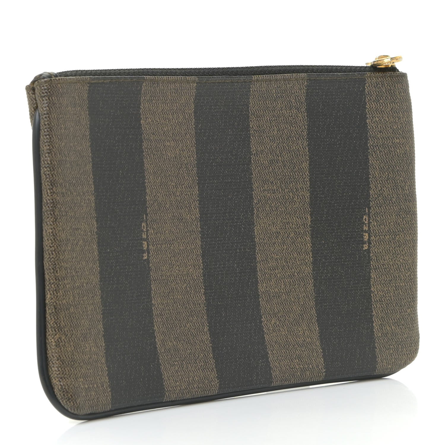 Fendi Pequin Zip Clutch Tobacco 3 of 13