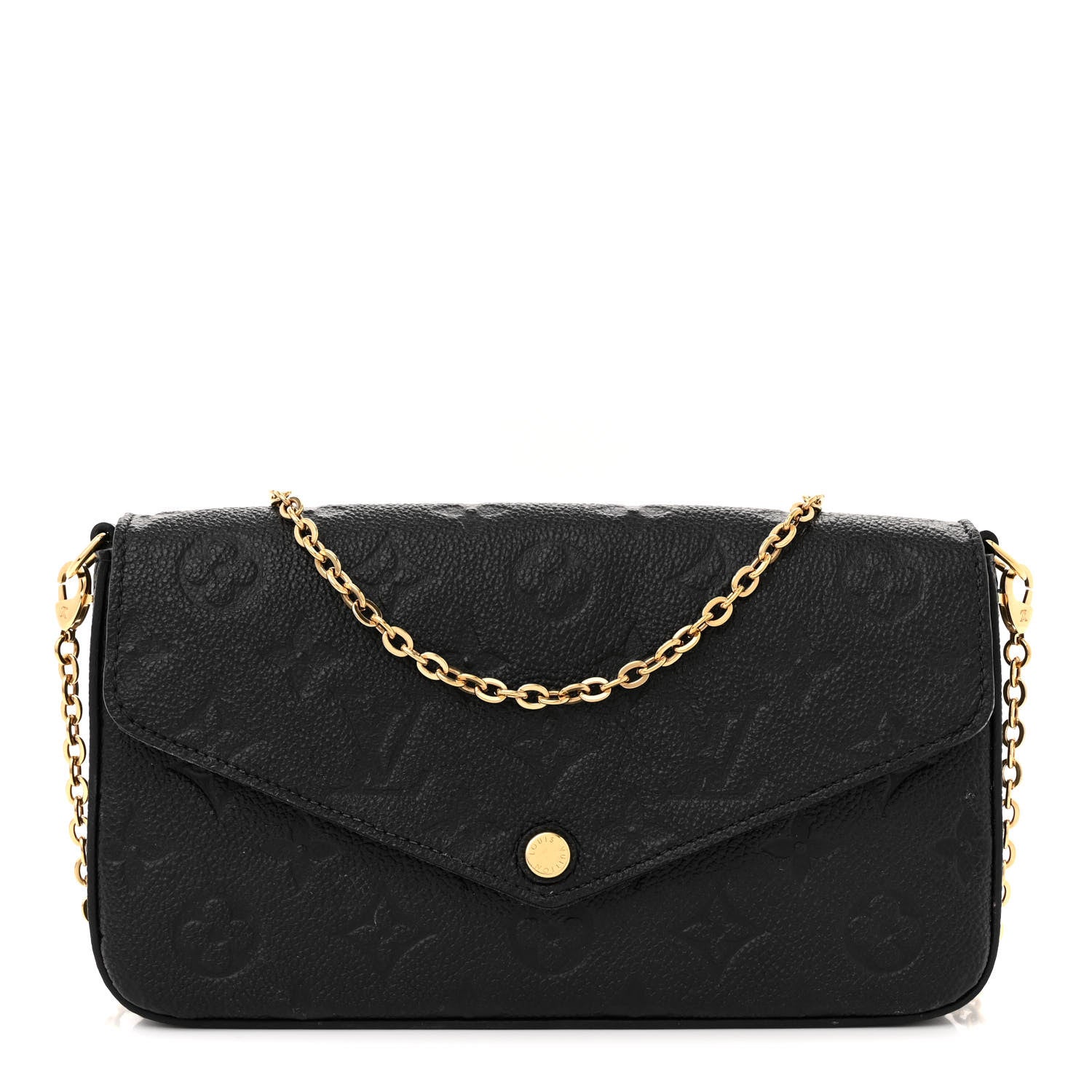 Louis Vuitton Empreinte Pochette Felicie Chain Wallet Black 1 of 13