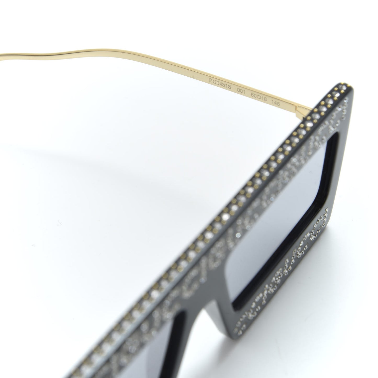 Acetate Crystal Mask-Frame Sunglasses GG0431S Black