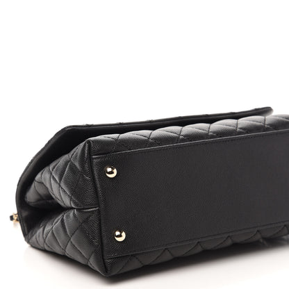 Chanel Caviar Quilted Small Coco Handle Flap Black 6 of 11