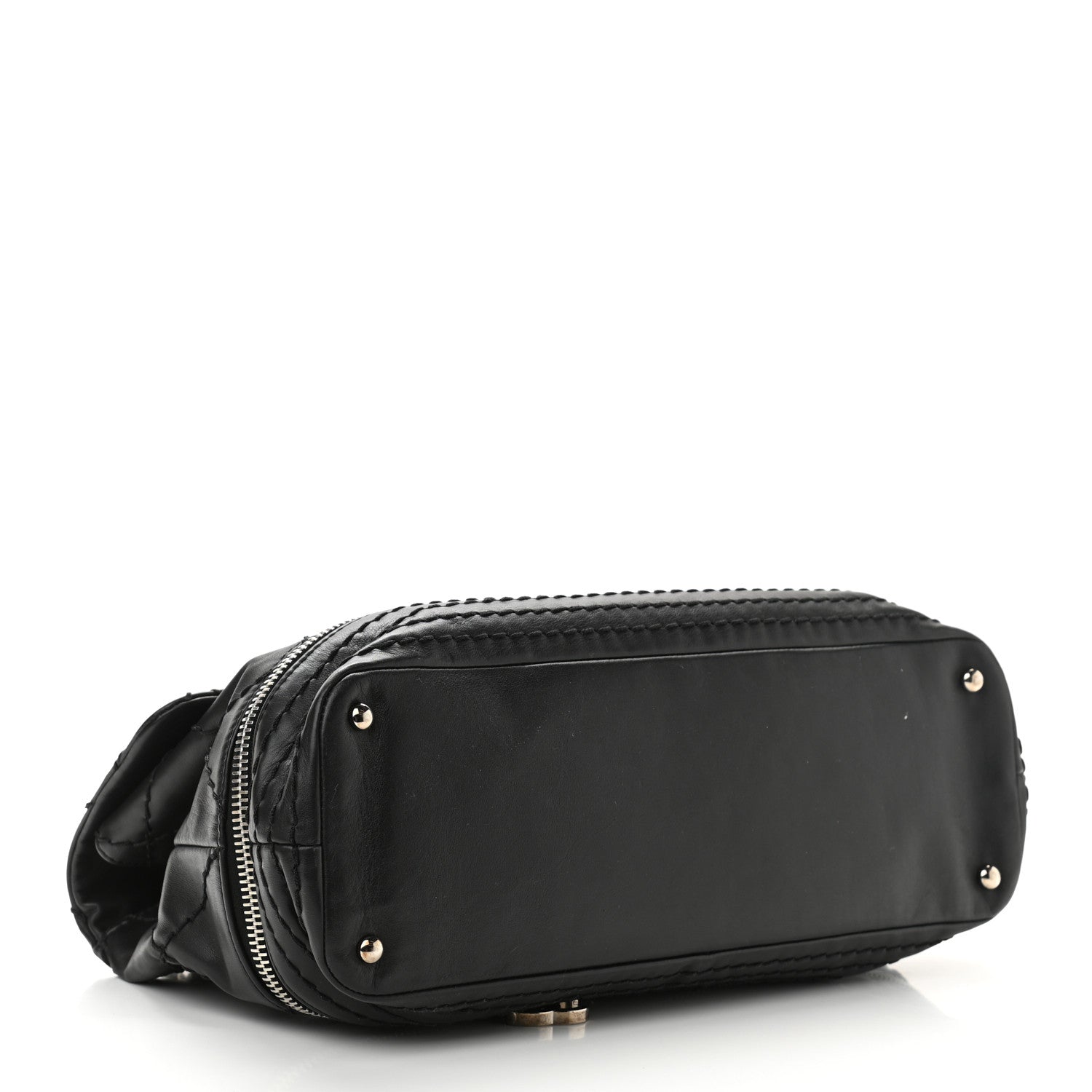 Chanel Calfskin Stitched Large Expandable Flap Bag Black 3 of 12