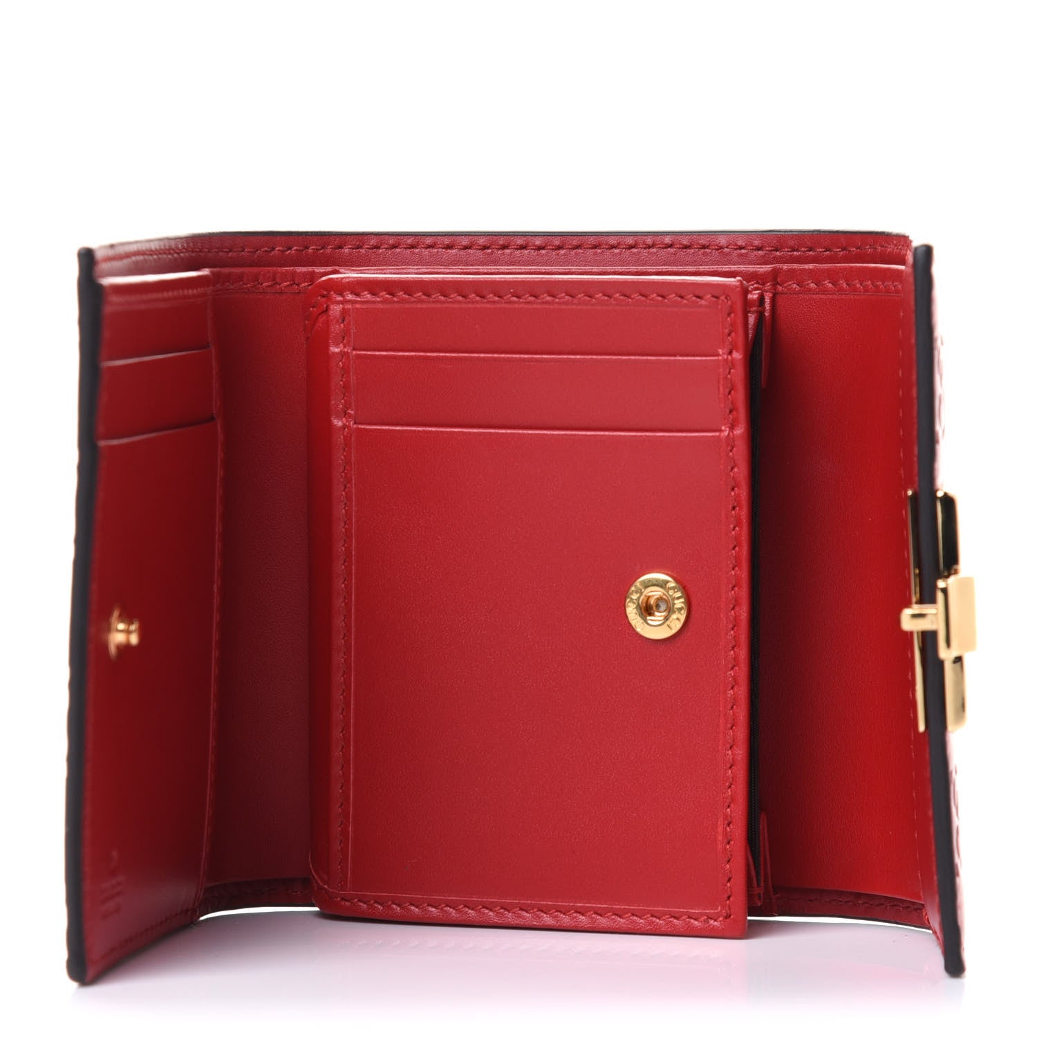 Gucci Guccissima Padlock Wallet Hibiscus Red 5 of 8