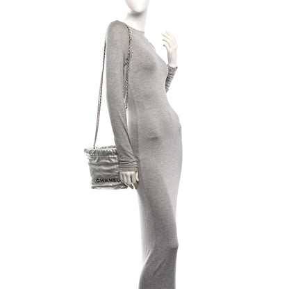 Chanel Metallic Lambskin Quilted Mini Chanel 22 Silvery 2 of 10