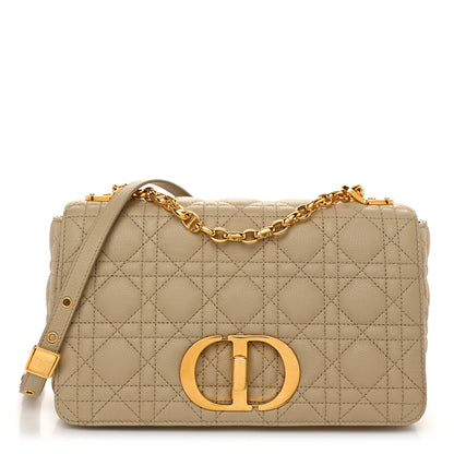 Christian Dior Supple Calfskin Cannage Medium Caro Bag Beige 1 of 10