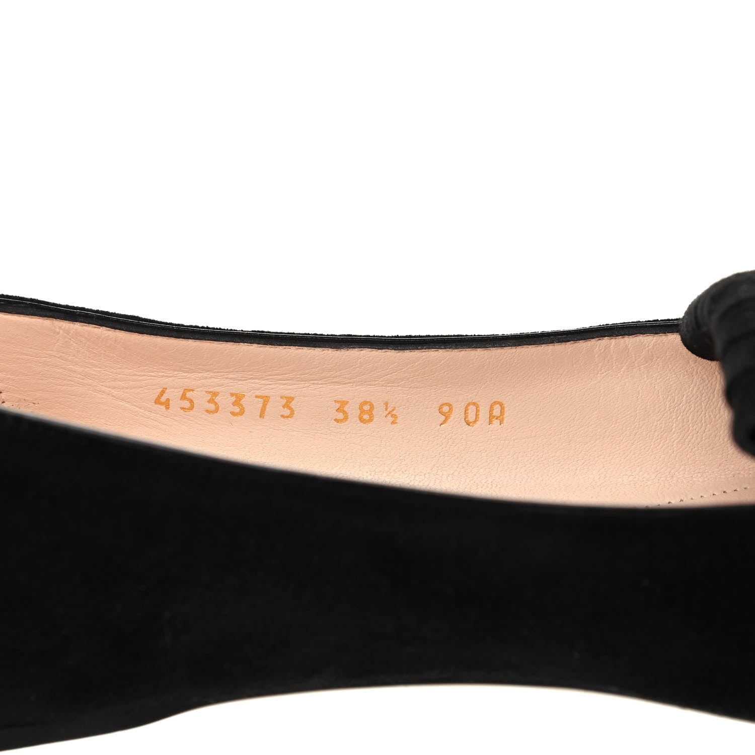 Gucci Kid Scamosciato GG Marmont Fringe Flats 38.5 Black 7 of 7