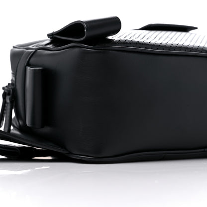 Bottega Veneta Perforated Calfskin Leggero Intrecciato Belt Bag Black 8 of 13