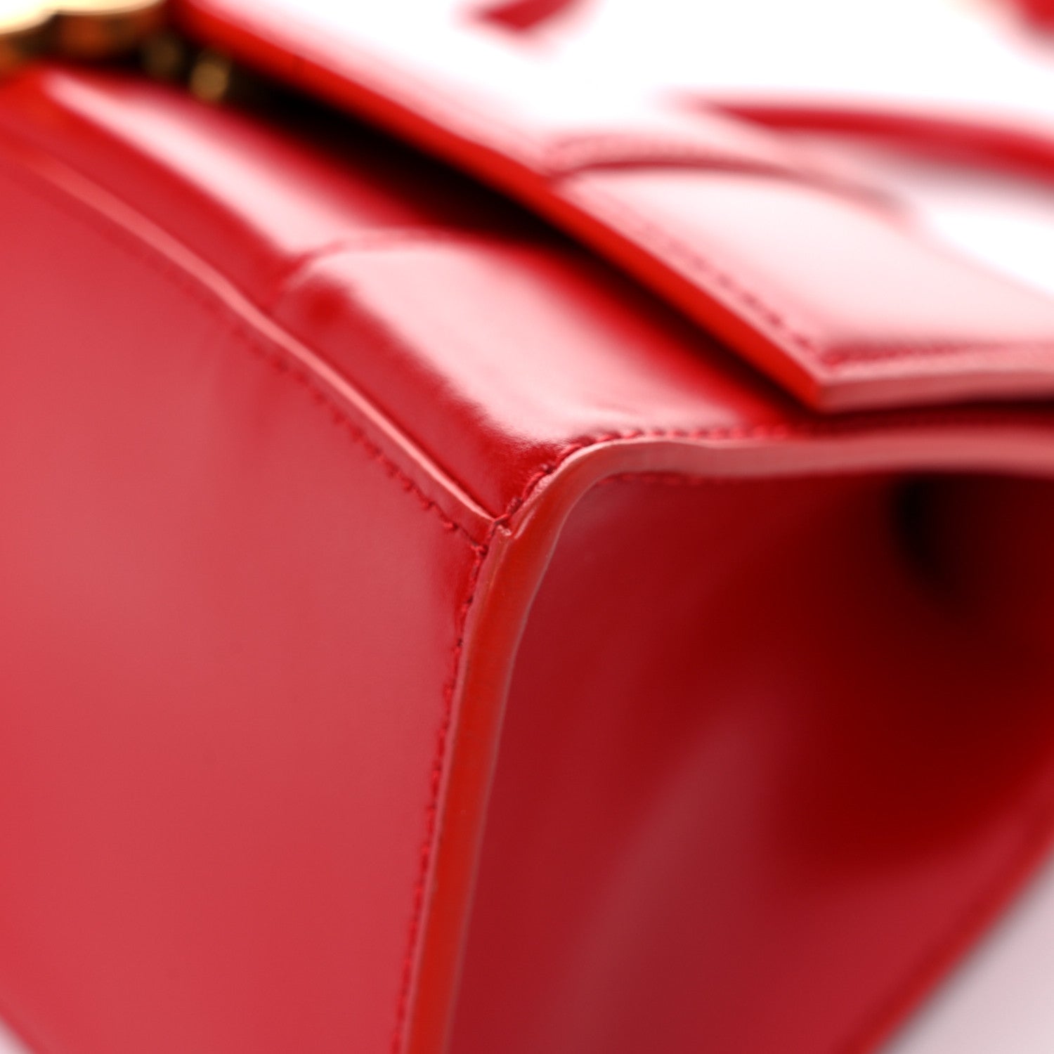Balenciaga Shiny Box Calfskin Small Hourglass Top Handle Bag Bright Red 6 of 17