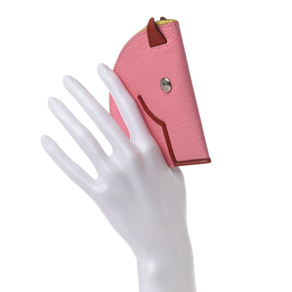 Hermes Chevre Mysore Paddock Change Purse Rose Confetti Brique 2 of 5