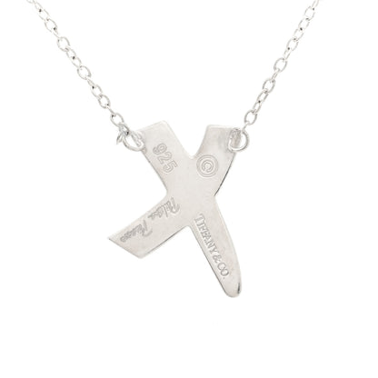 Tiffany Sterling Silver Paloma Picasso Graffiti X Pendant Necklace 4 of 5