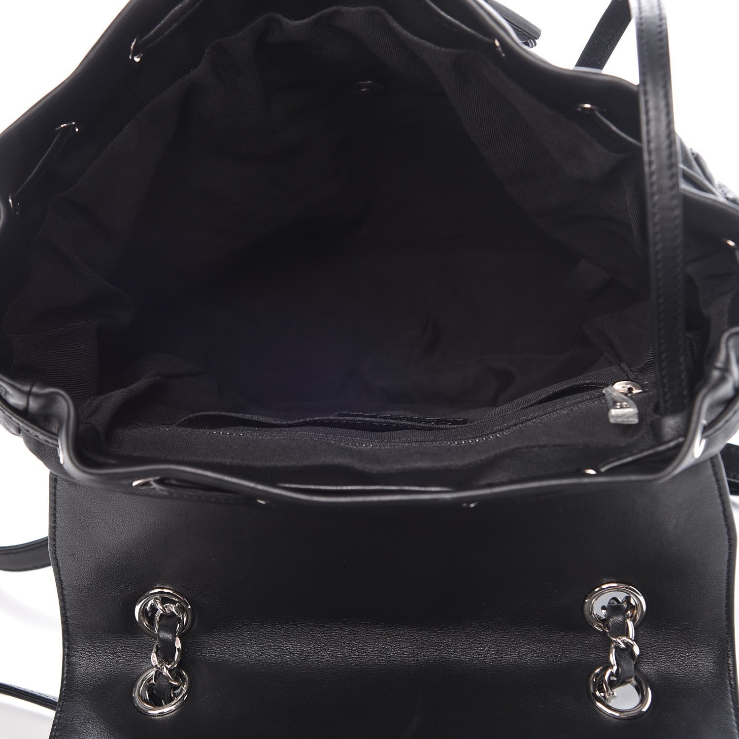 Chanel Calfskin Chevron Quilted Large Urban Spirit Backpack Black 5 of 8