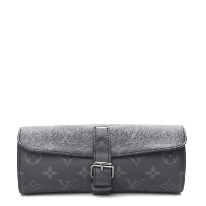 Louis Vuitton Monogram Eclipse 3 Watch Travel Case 1 of 9