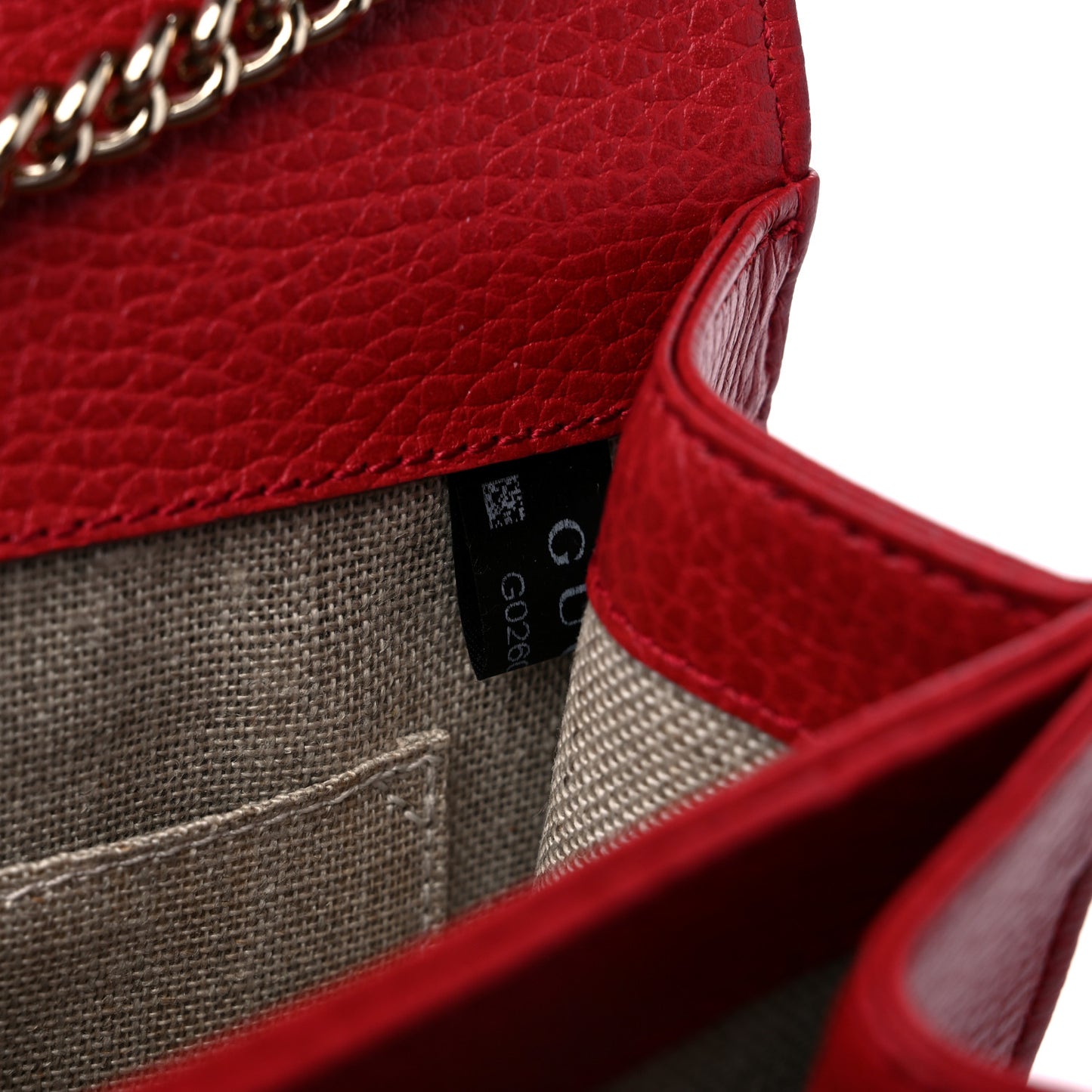 Dollar Calfskin Small Interlocking G Shoulder Bag Red