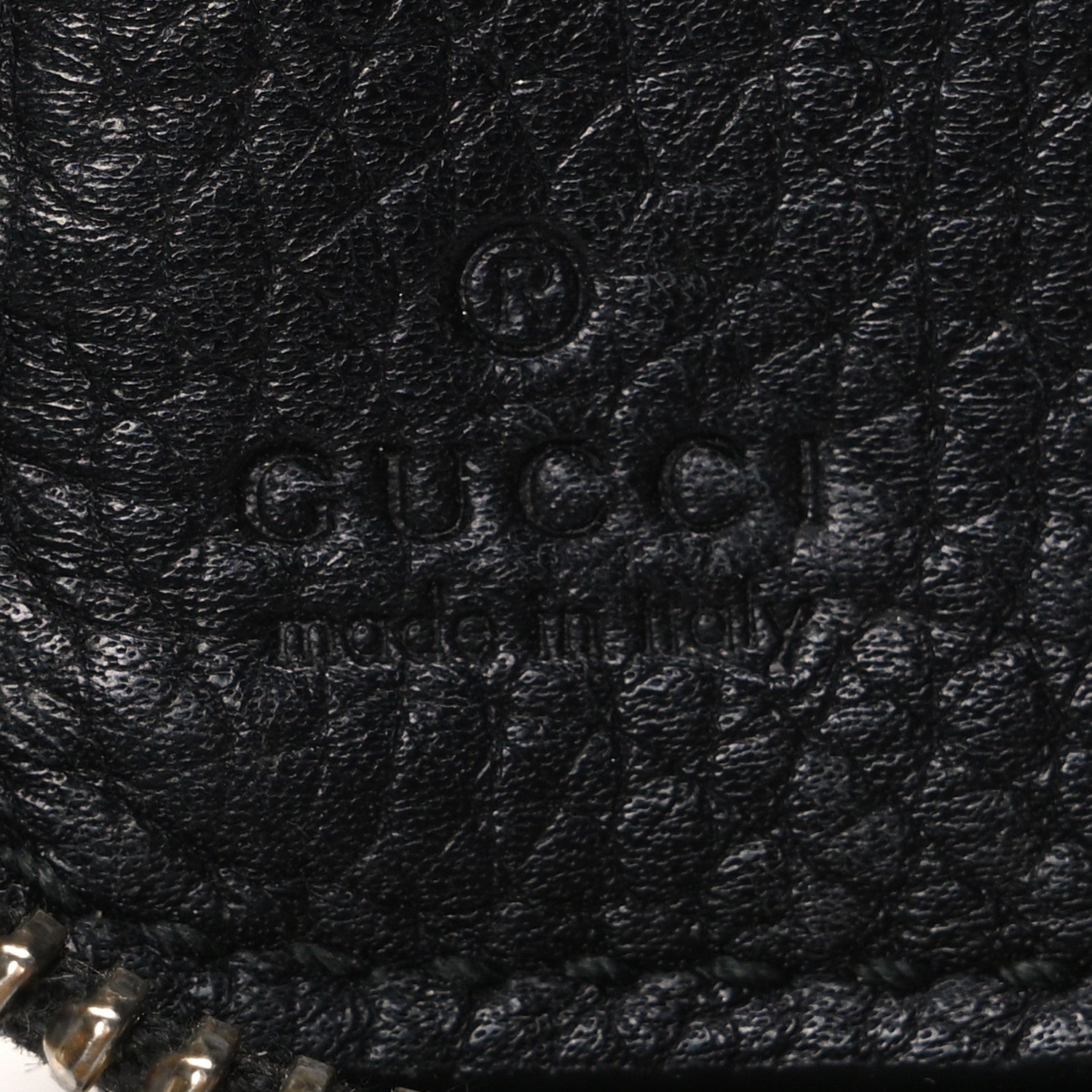 Gucci Pebbled Calfskin Soho Zip Around Wallet Black 6 of 7