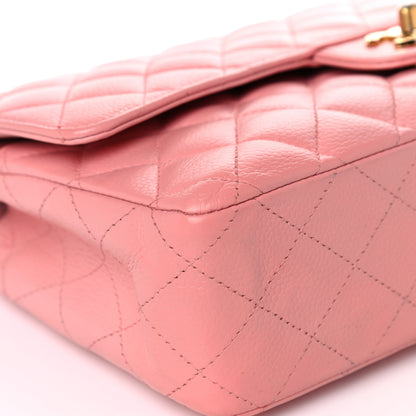 Chanel Caviar Quilted Medium Double Flap Pink 9 of 22