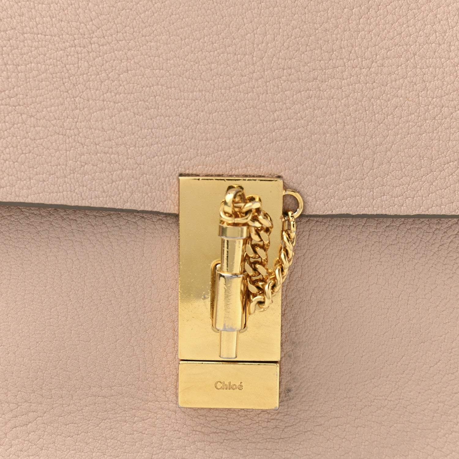 Chloe Grained Lambskin Mini Drew Shoulder Bag Cement Pink 7 of 11